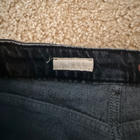 Pilcro A-Line Black and Blue Mini Skirt - Picture 2 of 5